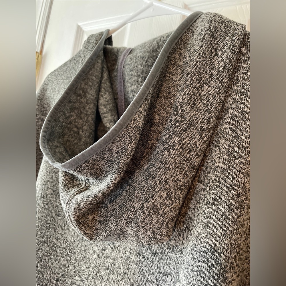 EDDIE Bauer Women's Gray Hooded Poncho Sweatshirt Front Pocket Sz S/M - Picture 14 of 15